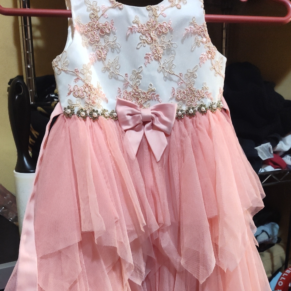 American Princess Pink and White Floral Dress